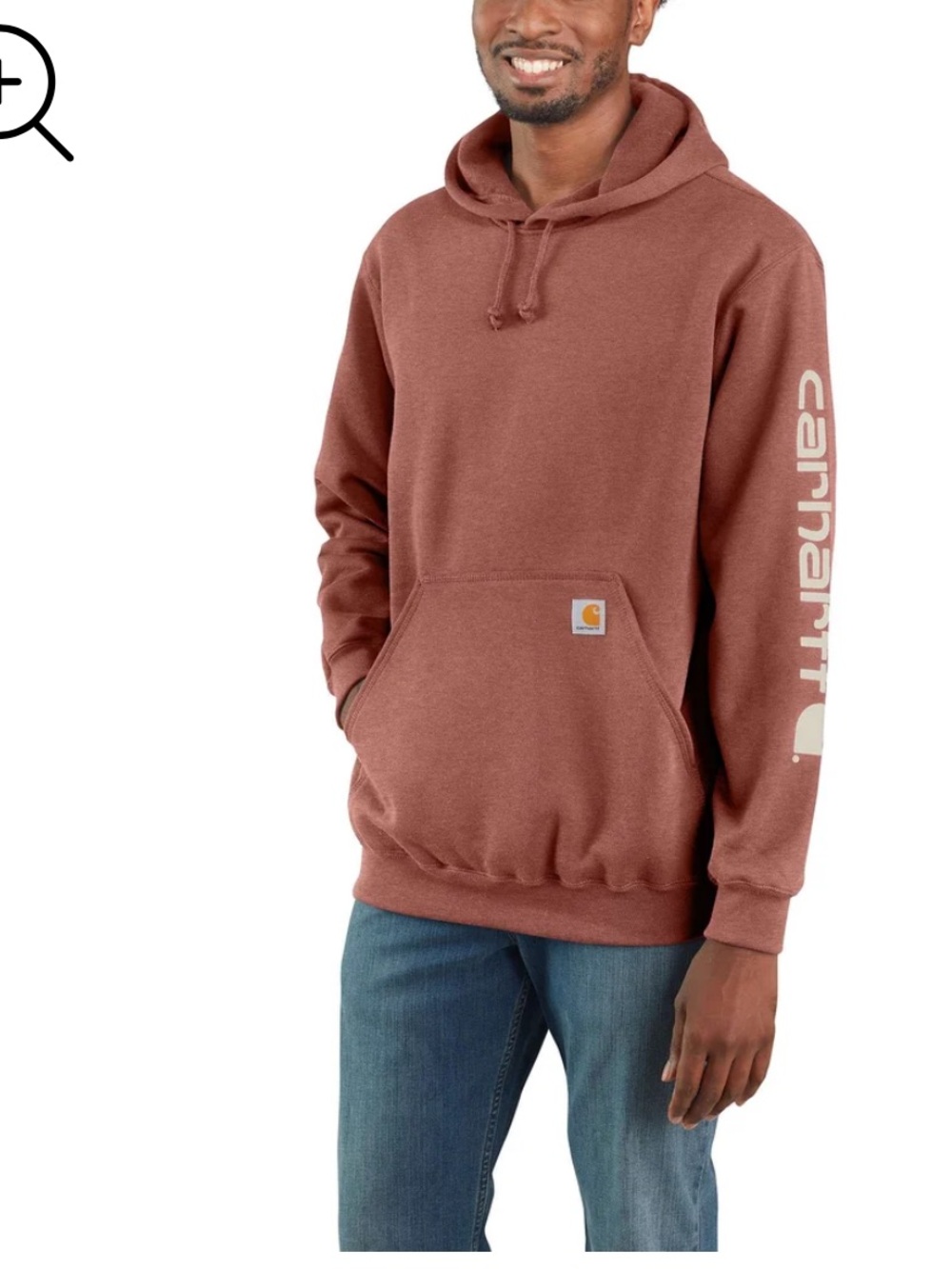 Carhartt Men’s Iconic K288 Logo Sleeve Hoodie Sweatshirt Size L